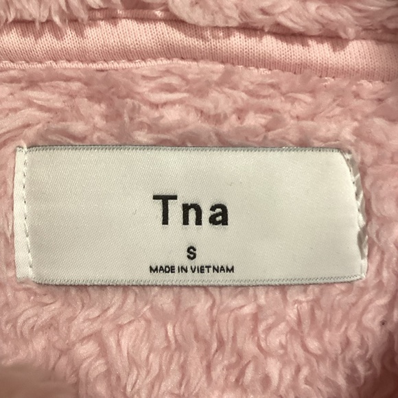 ARITZIA Tna Pink Cozy Teddy Bear Hoodie, Size Small - Picture 5 of 12